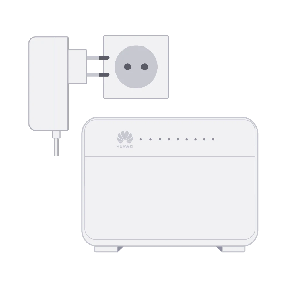 Het Huawei modem met een stopcontact
