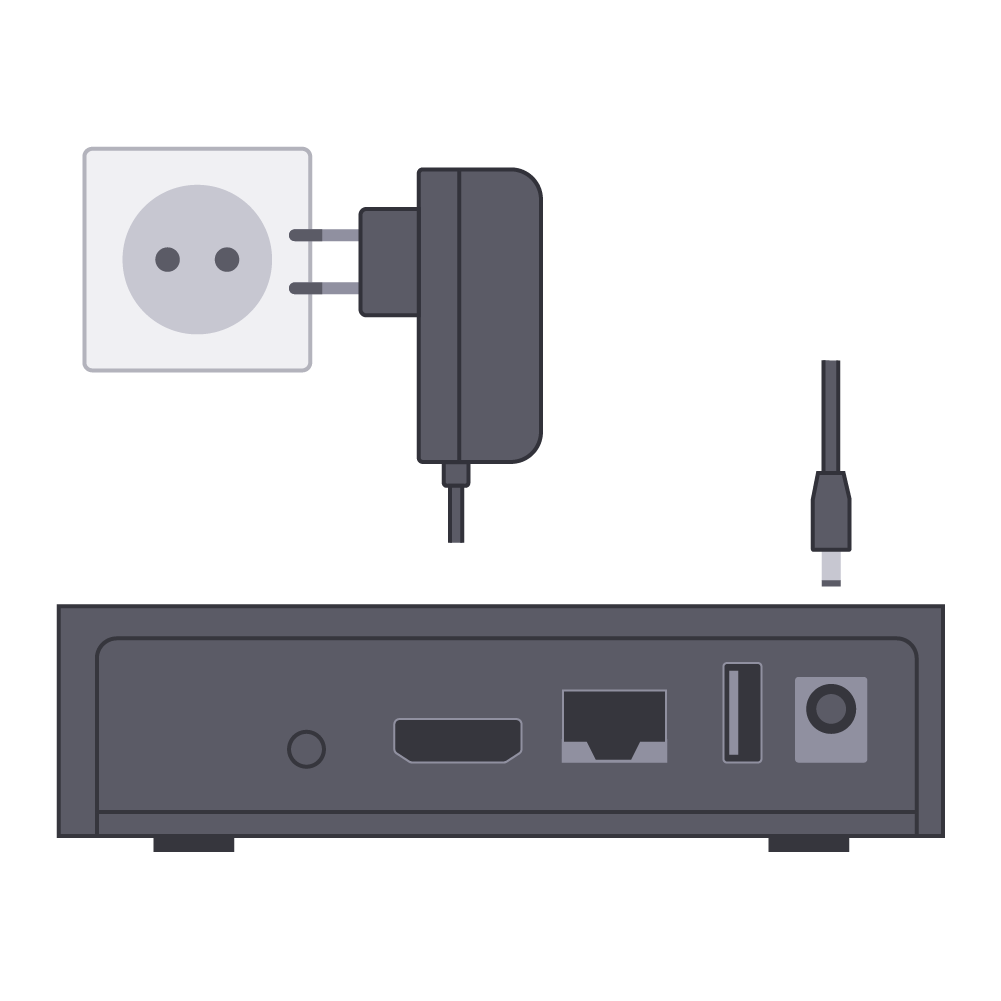 TV box aansluiten op stroom
