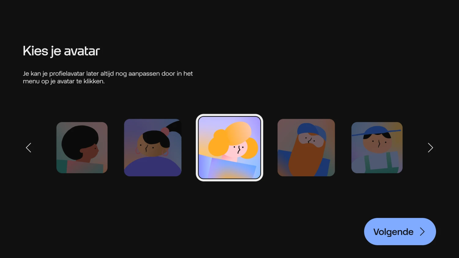 Kijkprofiel avatar kiezen
