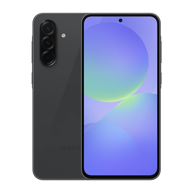 Voorkant van de Samsung A36 in de kleur zwart